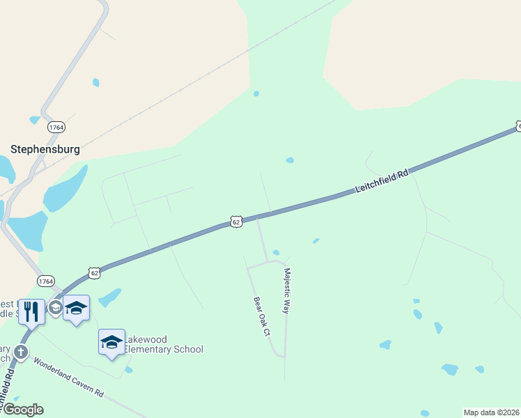 map of restaurants, bars, coffee shops, grocery stores, and more near 9659-9711 Leitchfield Rd in Cecilia