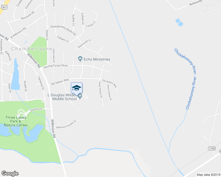 map of restaurants, bars, coffee shops, grocery stores, and more near 124 Point Hollow Pl in Richmond