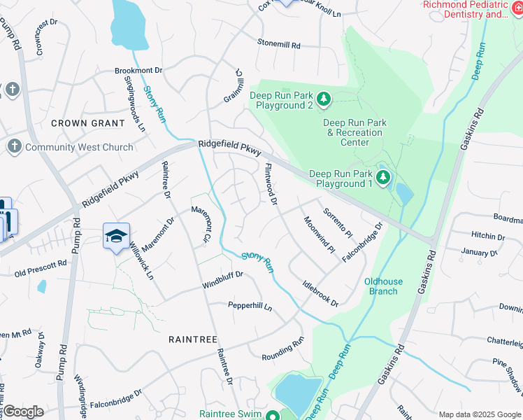 map of restaurants, bars, coffee shops, grocery stores, and more near 2111 Rocky Point Parkway in Richmond