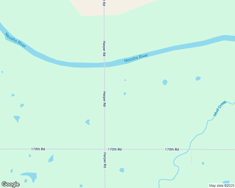 map of restaurants, bars, coffee shops, grocery stores, and more near 17440 Harper Road in Chanute