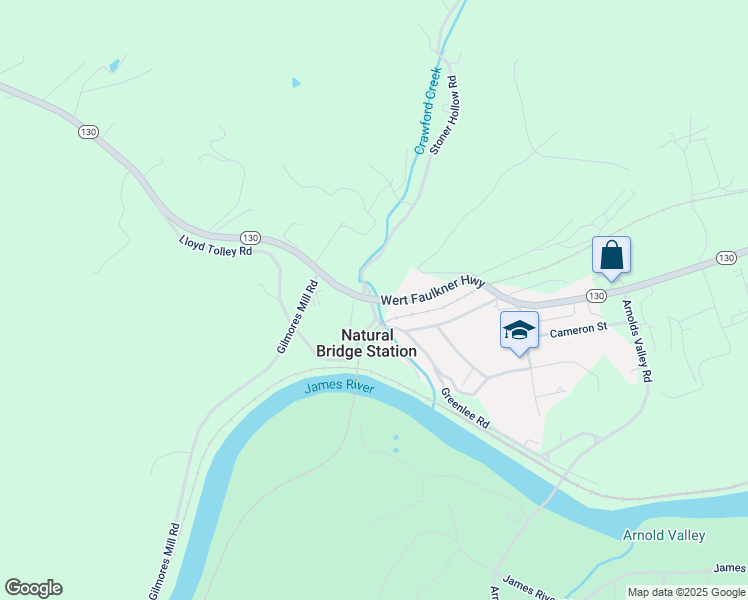 map of restaurants, bars, coffee shops, grocery stores, and more near Virginia 130 in NATURL BR STA