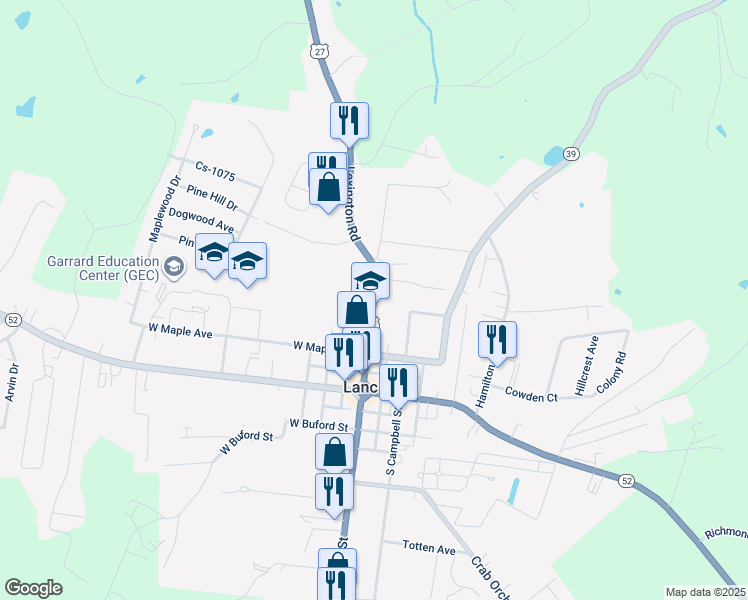 map of restaurants, bars, coffee shops, grocery stores, and more near in 