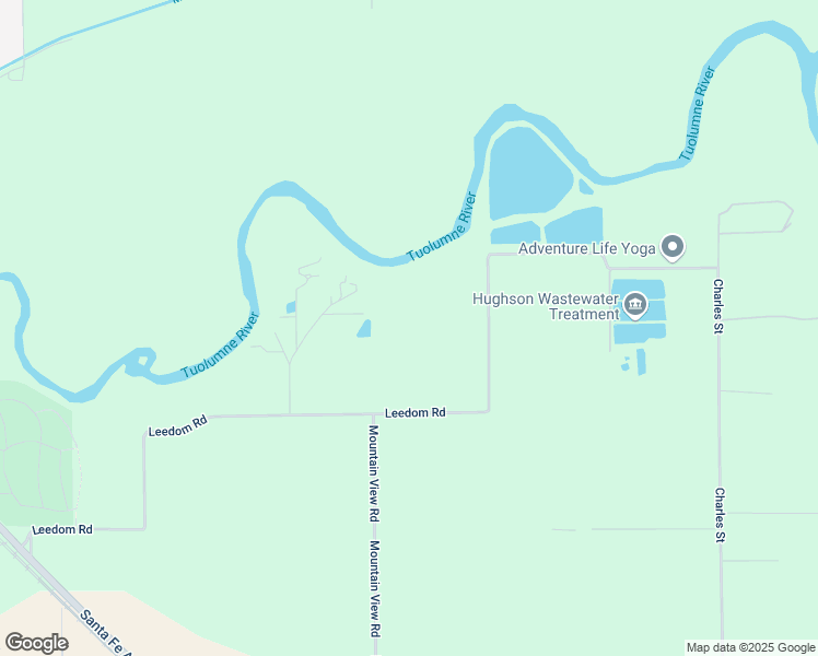 map of restaurants, bars, coffee shops, grocery stores, and more near 6213 Leedom Road in Hughson