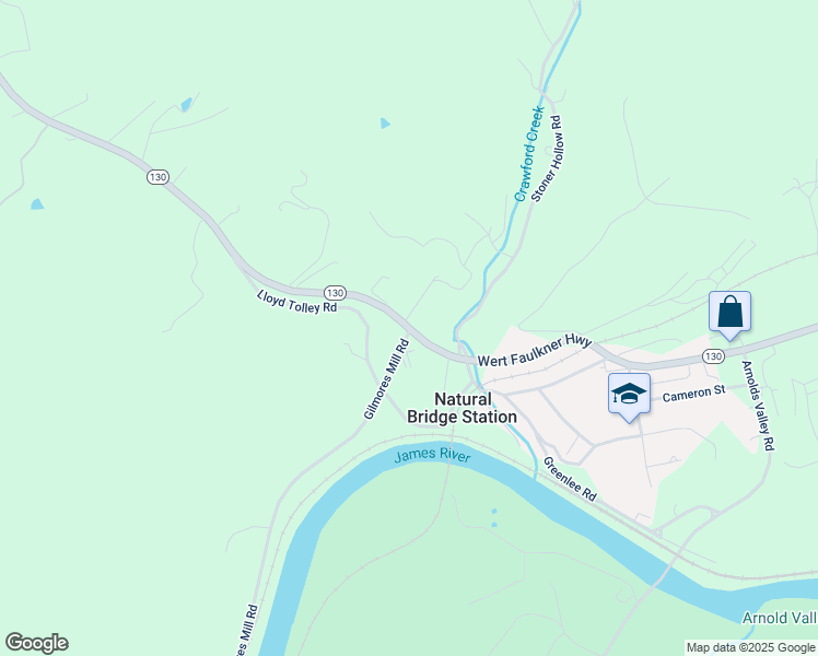 map of restaurants, bars, coffee shops, grocery stores, and more near Virginia 130 in NATURL BR STA