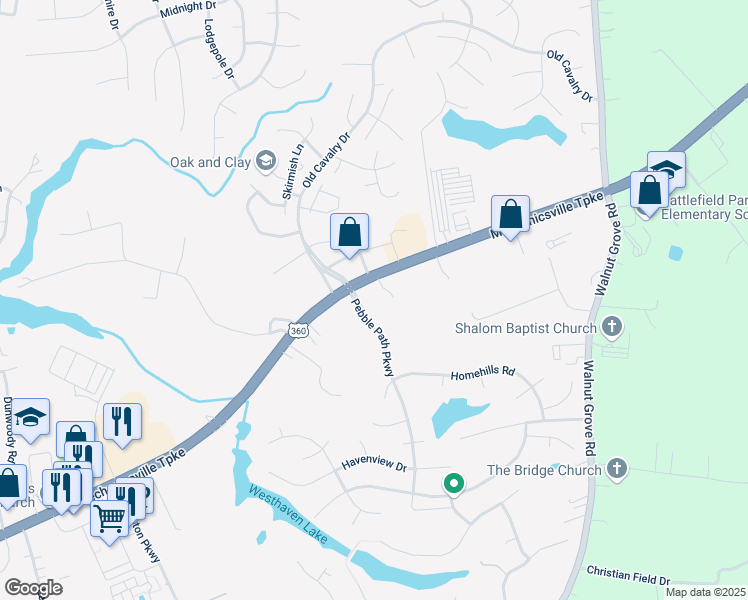 map of restaurants, bars, coffee shops, grocery stores, and more near 6127 Mechanicsville Turnpike in Mechanicsville