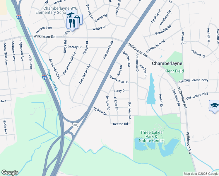map of restaurants, bars, coffee shops, grocery stores, and more near 5904 West Rois Road in Richmond