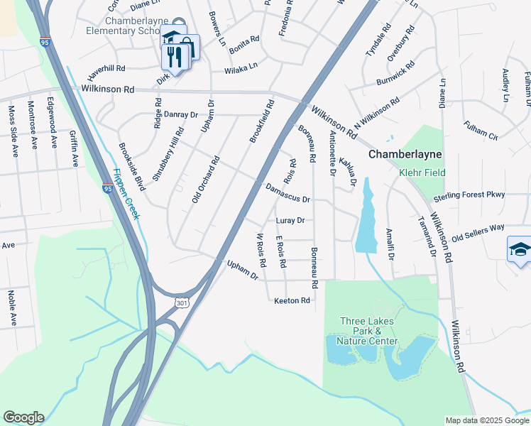 map of restaurants, bars, coffee shops, grocery stores, and more near 5904 West Rois Road in Richmond