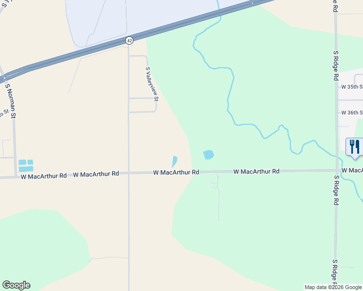 map of restaurants, bars, coffee shops, grocery stores, and more near 8200 West Macarthur Road in Wichita