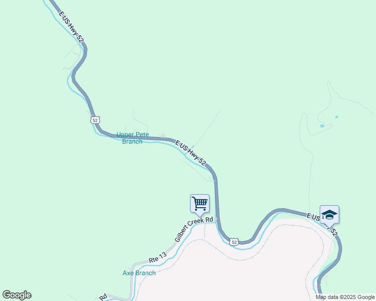 map of restaurants, bars, coffee shops, grocery stores, and more near 332 U.S. 52 in Gilbert
