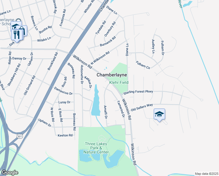 map of restaurants, bars, coffee shops, grocery stores, and more near 7934 Capistrano Drive in Richmond