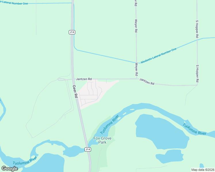 map of restaurants, bars, coffee shops, grocery stores, and more near 8312 Jantzen Road in Modesto