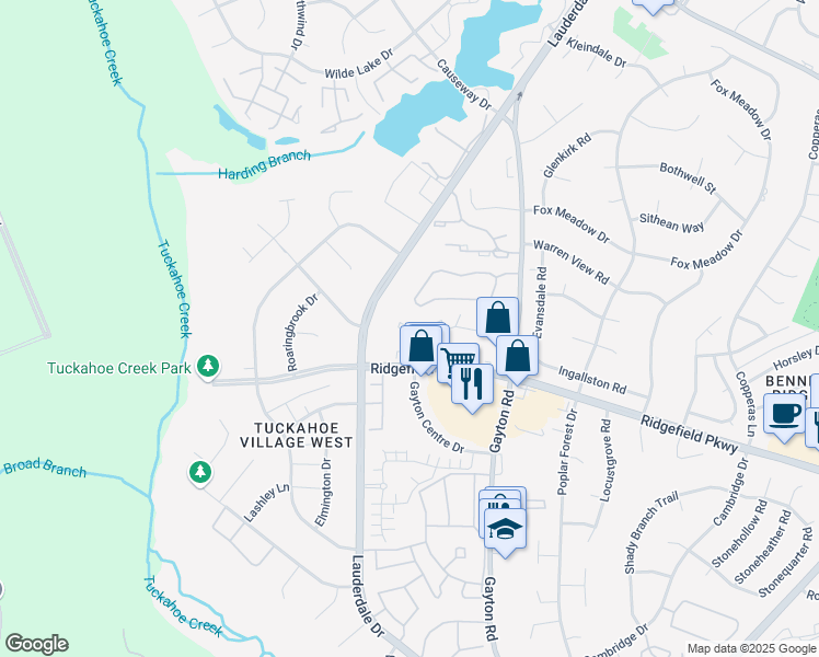 map of restaurants, bars, coffee shops, grocery stores, and more near 2420 Stone Post Terrace in Richmond