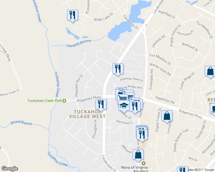 map of restaurants, bars, coffee shops, grocery stores, and more near 2509 Lauderdale Drive in Richmond