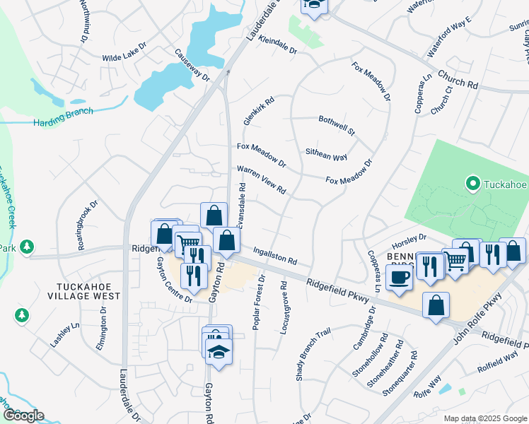 map of restaurants, bars, coffee shops, grocery stores, and more near 11205 Brewer Road in Richmond