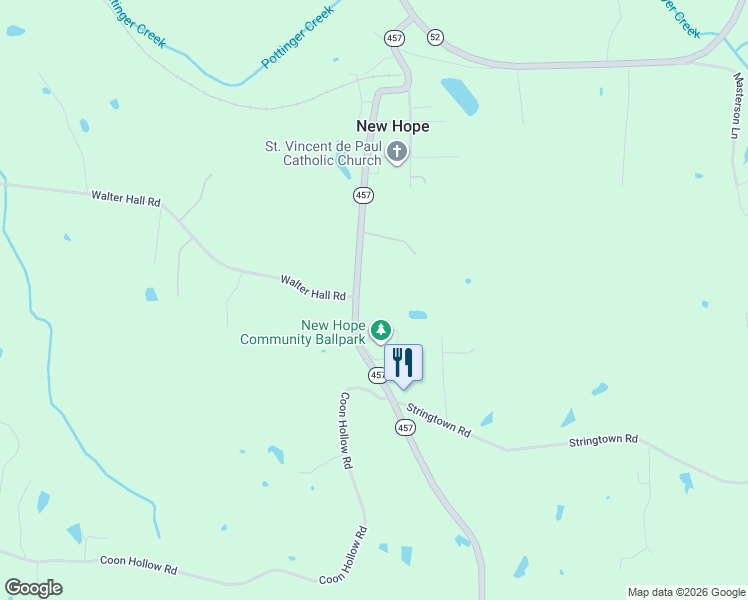 map of restaurants, bars, coffee shops, grocery stores, and more near 800 J T Riggs Road in New Hope