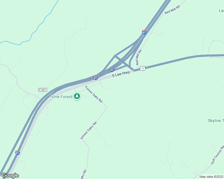 map of restaurants, bars, coffee shops, grocery stores, and more near 204 Sunny Knoll Lane in Natural Bridge