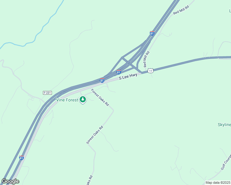 map of restaurants, bars, coffee shops, grocery stores, and more near 204 Sunny Knoll Lane in Natural Bridge