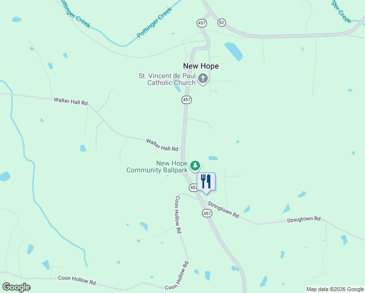 map of restaurants, bars, coffee shops, grocery stores, and more near 800-870 J T Riggs Road in New Hope