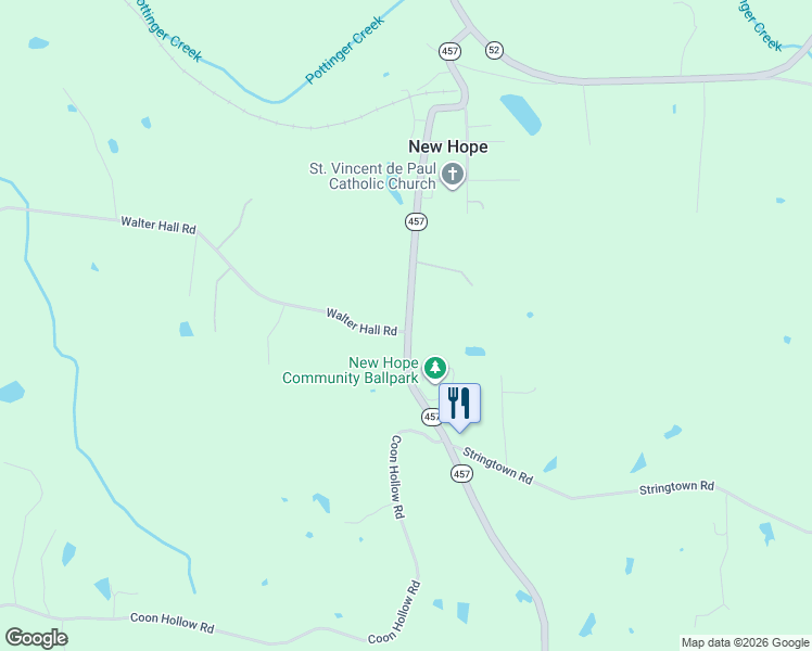 map of restaurants, bars, coffee shops, grocery stores, and more near 800-870 J T Riggs Road in New Hope