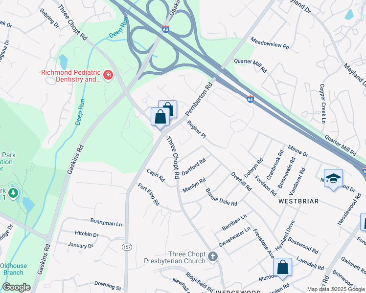 map of restaurants, bars, coffee shops, grocery stores, and more near 2211 Aspen Way in Richmond