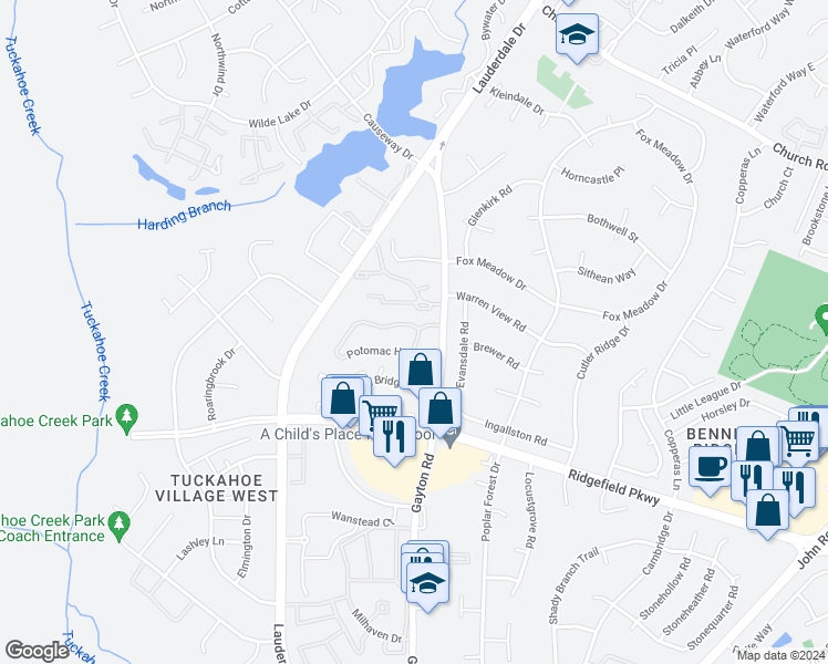 map of restaurants, bars, coffee shops, grocery stores, and more near 12311 Francis Drake Drive in Richmond