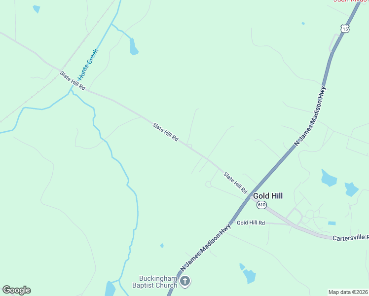 map of restaurants, bars, coffee shops, grocery stores, and more near North Madison Highway in Buckingham