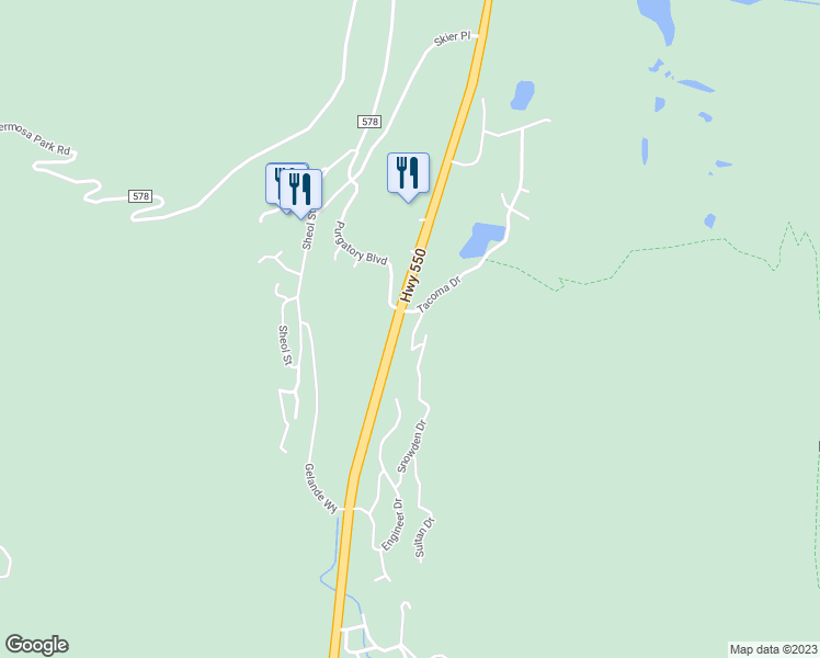 map of restaurants, bars, coffee shops, grocery stores, and more near 66 Limestone Court in Durango