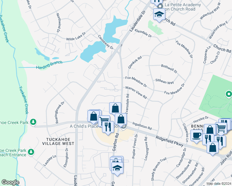map of restaurants, bars, coffee shops, grocery stores, and more near 12311 Francis Drake Drive in Richmond