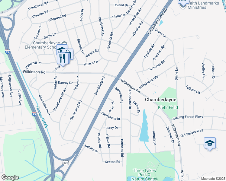 map of restaurants, bars, coffee shops, grocery stores, and more near 6109 Chamberlayne Road in Richmond