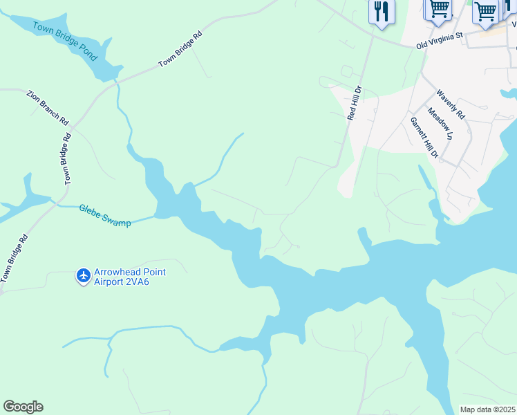 map of restaurants, bars, coffee shops, grocery stores, and more near 828 State Route 1011 in Urbanna