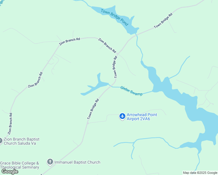 map of restaurants, bars, coffee shops, grocery stores, and more near Town Bridge Road in Urbanna