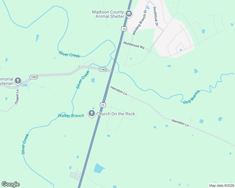 map of restaurants, bars, coffee shops, grocery stores, and more near 116 Herndon Lane in Berea