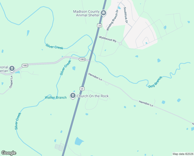 map of restaurants, bars, coffee shops, grocery stores, and more near 116 Herndon Lane in Berea