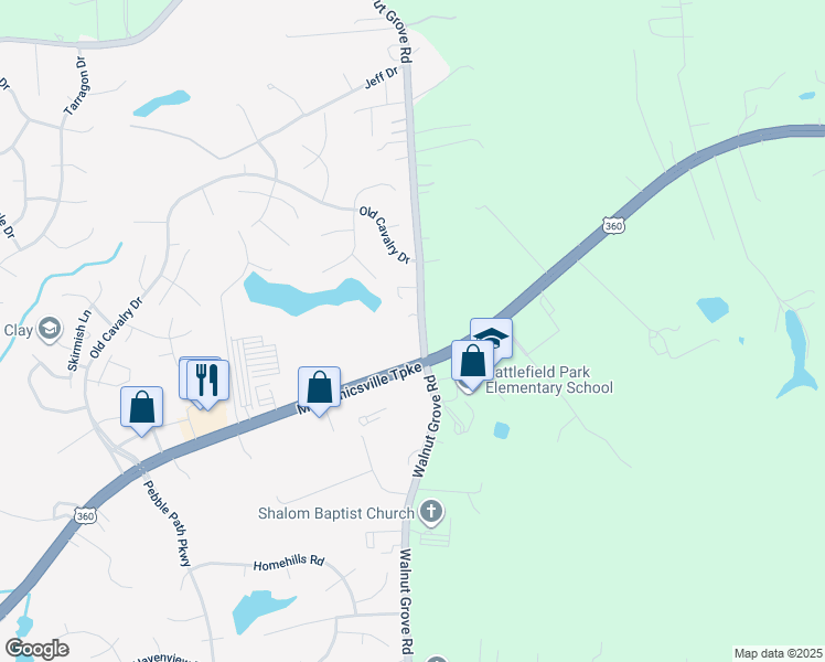 map of restaurants, bars, coffee shops, grocery stores, and more near 5512 Mechanicsville Turnpike in Mechanicsville