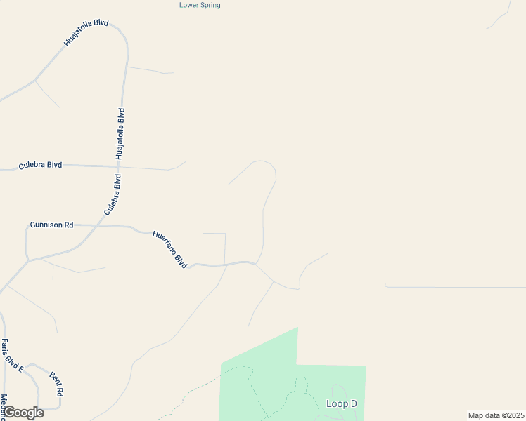 map of restaurants, bars, coffee shops, grocery stores, and more near Los Vaqueros Circle in Huerfano County