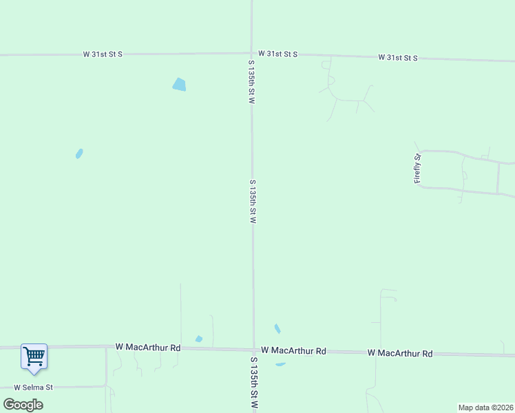 map of restaurants, bars, coffee shops, grocery stores, and more near 3542 South 135th Street West in Wichita