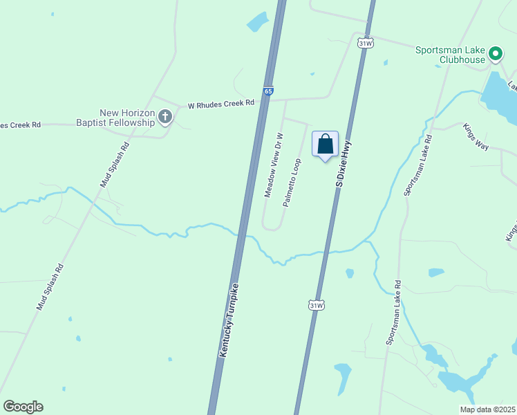 map of restaurants, bars, coffee shops, grocery stores, and more near Kentucky Turnpike in Hardin