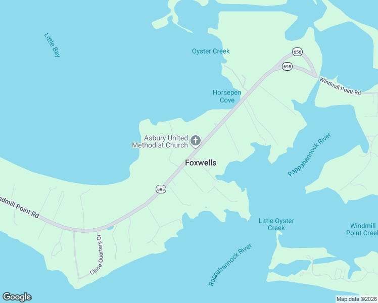 map of restaurants, bars, coffee shops, grocery stores, and more near 4393 Windmill Point Road in White Stone