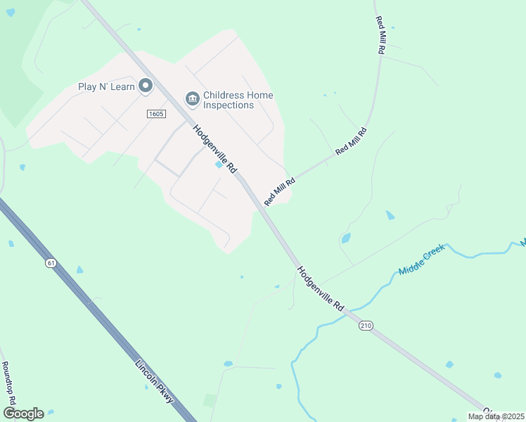 map of restaurants, bars, coffee shops, grocery stores, and more near Hwy 210 & Red Mill Rd in Elizabethtown