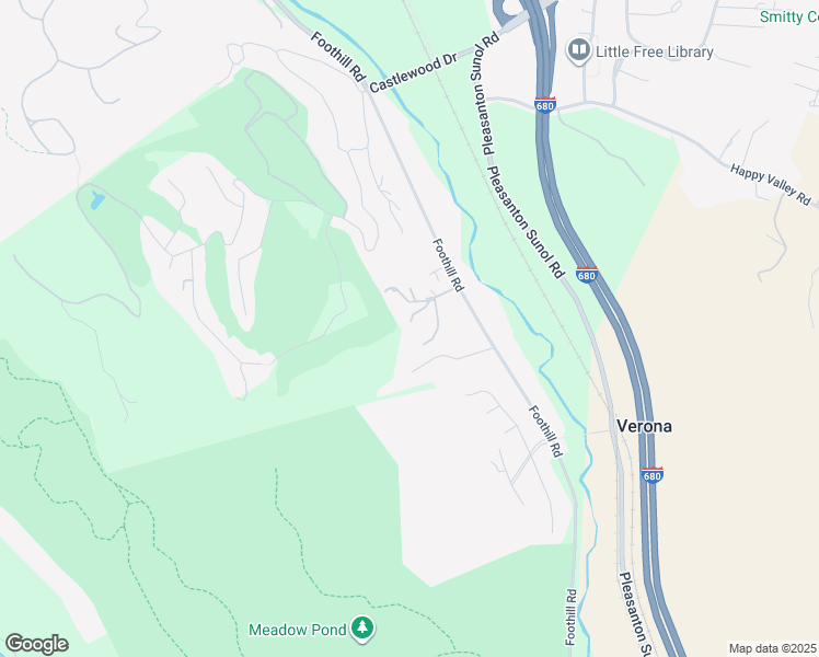 map of restaurants, bars, coffee shops, grocery stores, and more near 405 Oak Lane in Pleasanton