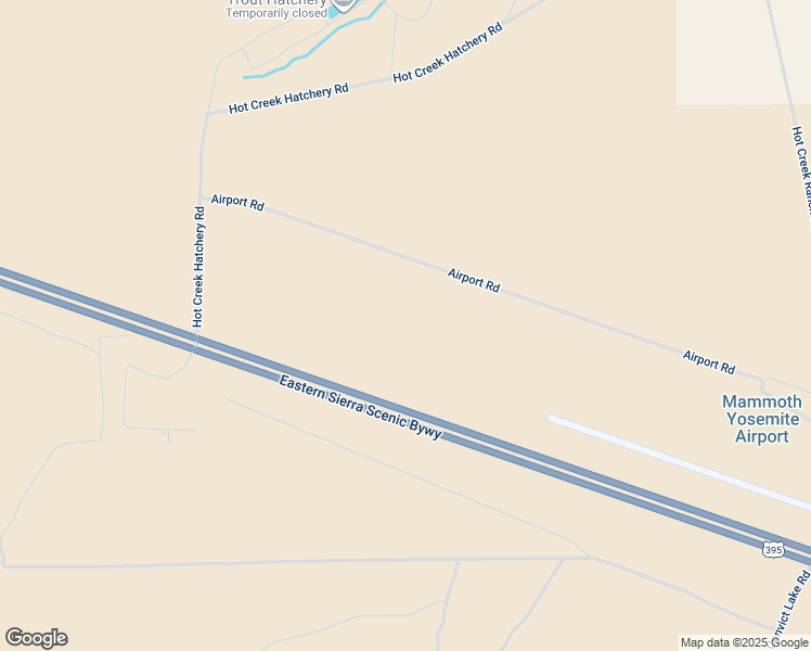 map of restaurants, bars, coffee shops, grocery stores, and more near Airport Road in Mammoth Lakes