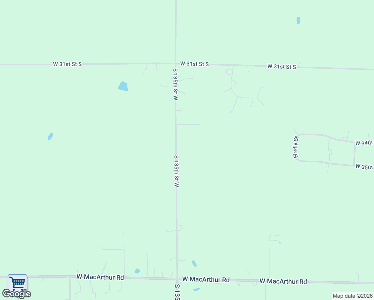 map of restaurants, bars, coffee shops, grocery stores, and more near 3542 South 135th Street West in Wichita