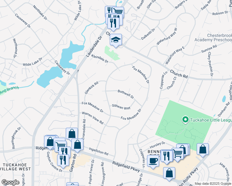 map of restaurants, bars, coffee shops, grocery stores, and more near 11119 Bothwell Street in Richmond