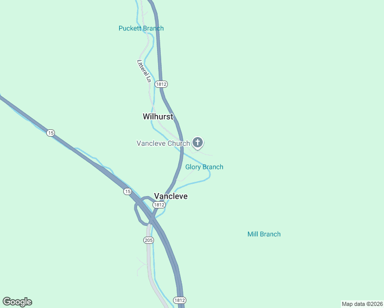 map of restaurants, bars, coffee shops, grocery stores, and more near 62 Glory Branch Road in Vancleve