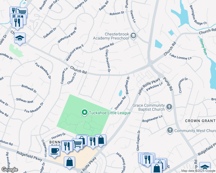 map of restaurants, bars, coffee shops, grocery stores, and more near 2541 London Road in Richmond
