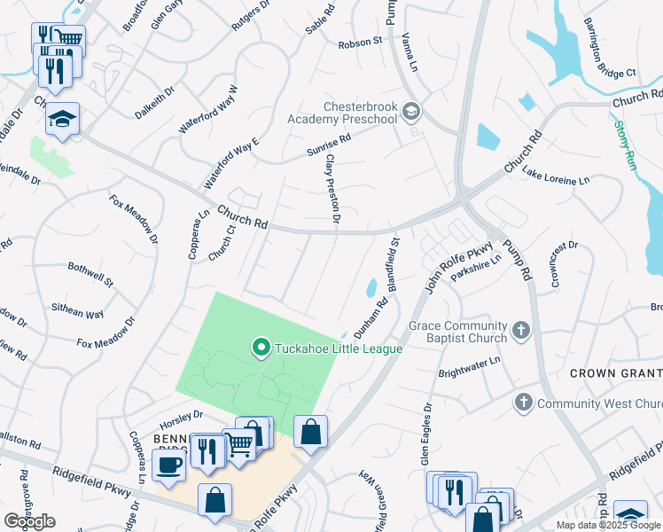 map of restaurants, bars, coffee shops, grocery stores, and more near 2541 London Road in Richmond