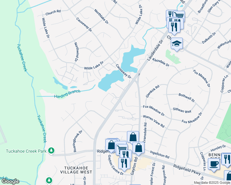 map of restaurants, bars, coffee shops, grocery stores, and more near 2639 Towngate Court in Richmond