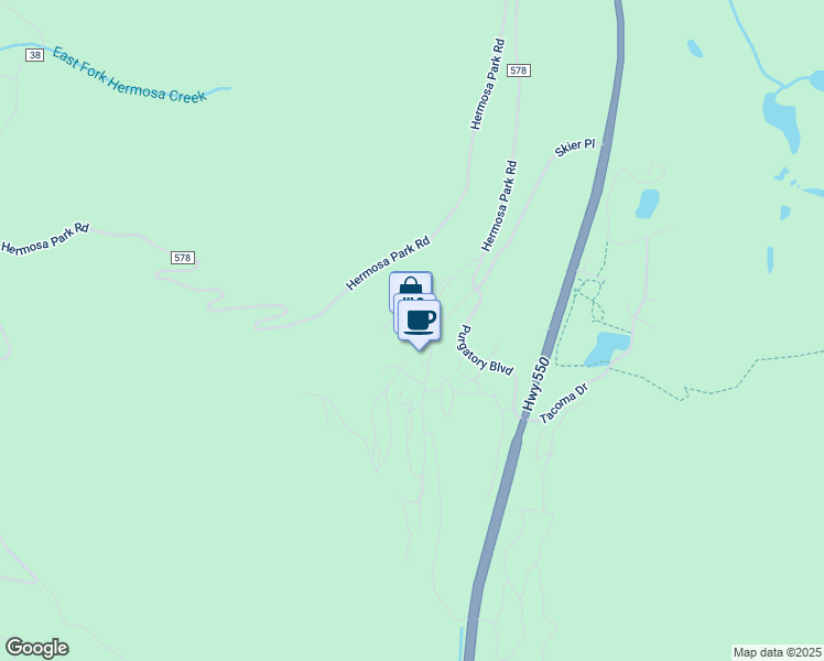 map of restaurants, bars, coffee shops, grocery stores, and more near 71 Needles in Durango