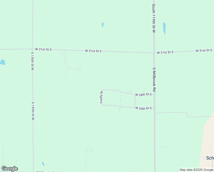 map of restaurants, bars, coffee shops, grocery stores, and more near Firefly Street in Wichita