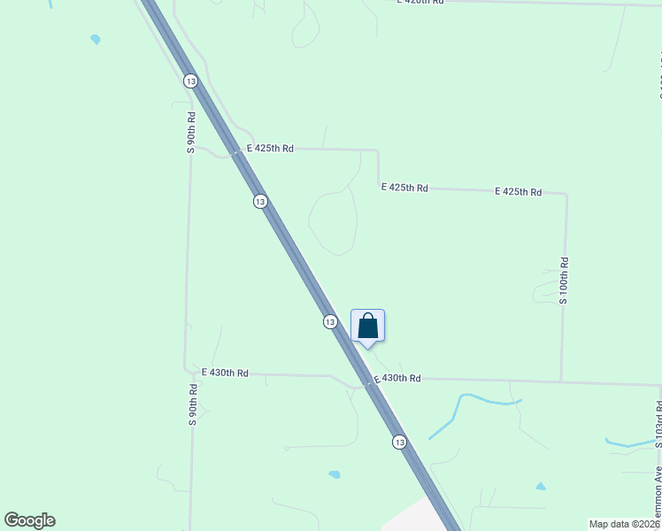 map of restaurants, bars, coffee shops, grocery stores, and more near South 94th Road in Bolivar